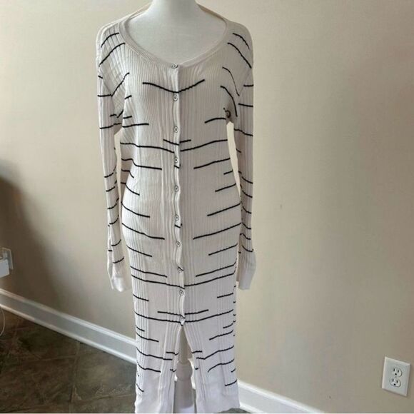 CAbi Broken Stripe midi length sweater. - Picture 3 of 7